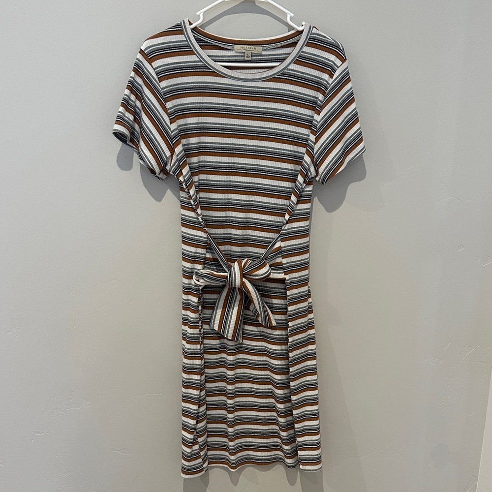 Polagram Multicolor Striped Midi Dress